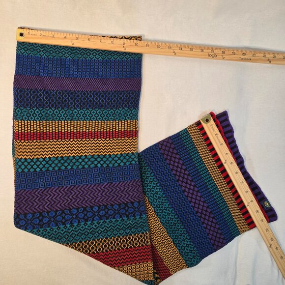 SOLMATE Boho UNISEX Multicolor Multi Patterns Recycled Knit Scarf New NO Tags! - Picture 14 of 14